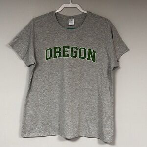 Port and Company  Oregon Ducks Grey Novelty T-Shirt Size XL NWOT